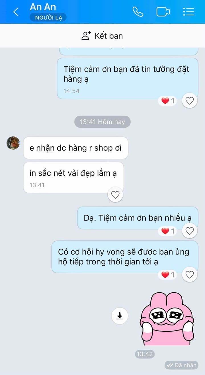 Tin nhắn feedback của An An
