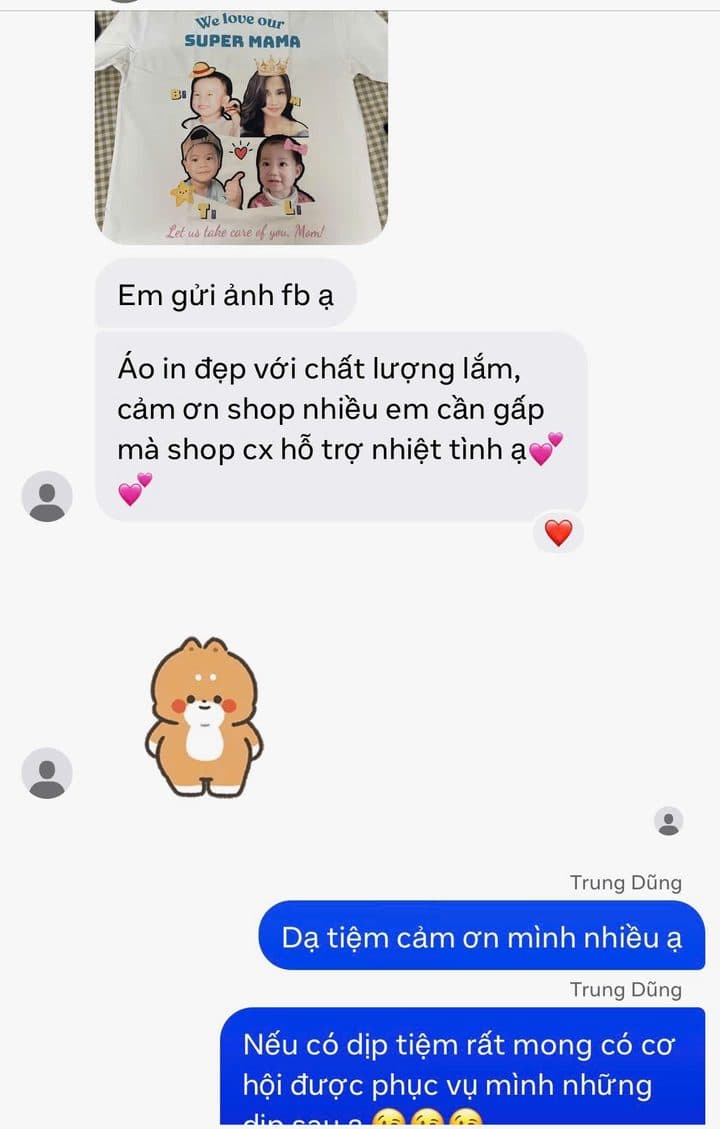 Tin nhắn feedback của Khách hàng
