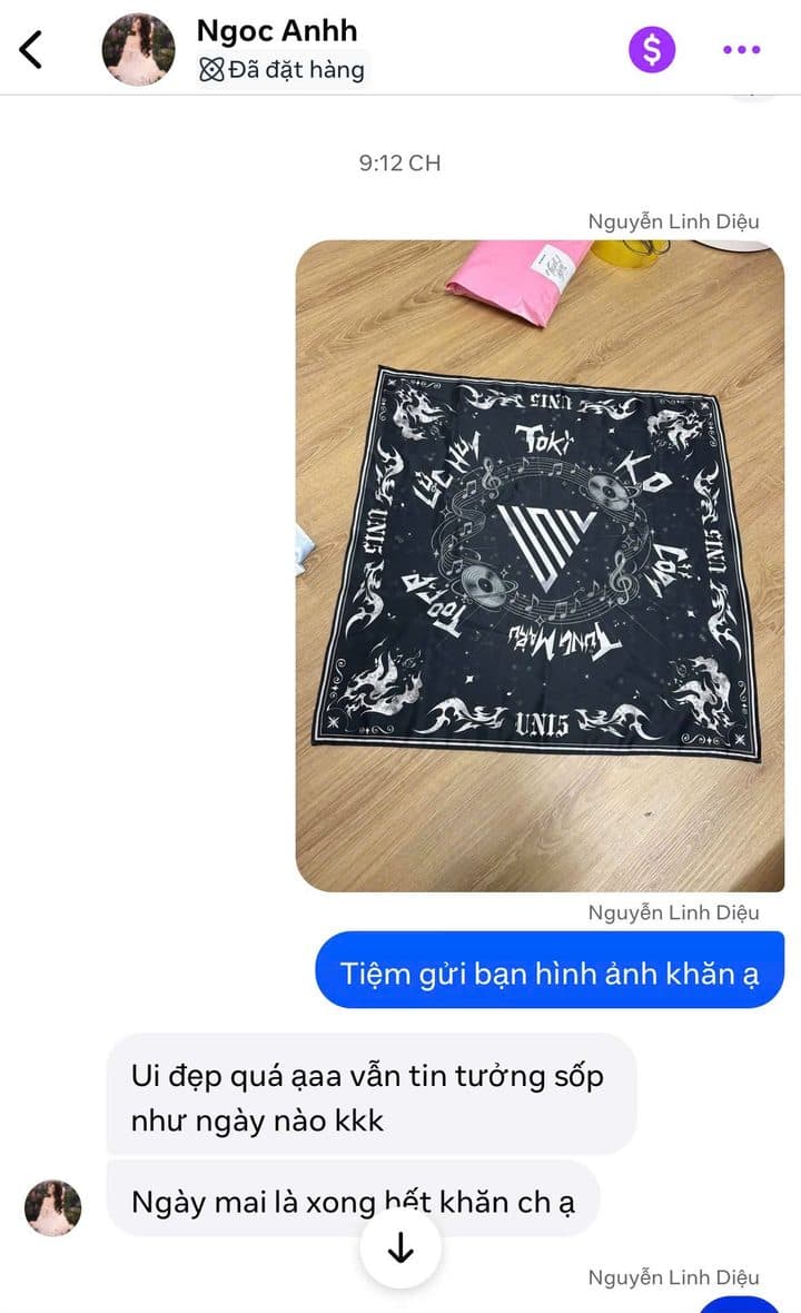 Tin nhắn feedback của Ngọc Anh