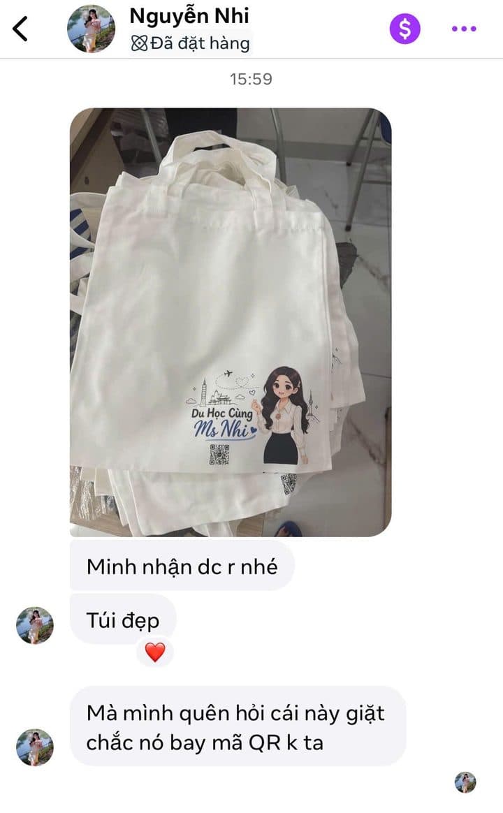 Tin nhắn feedback của Nguyễn Nhi