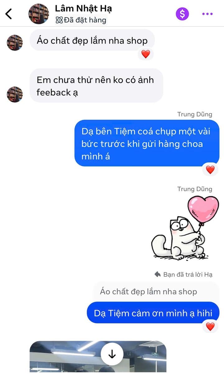 Tin nhắn feedback của Nhật Hạ